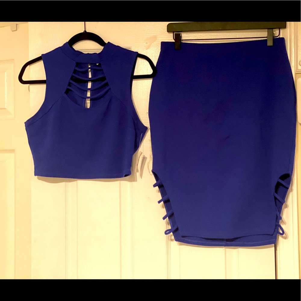 Two Piece Royal Blue Set